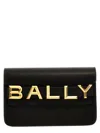 Bally Logo Crossbody Bag Crossbody Bags Black In Black+oro