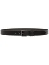 Bally Logo-debossed Leather Belt In Black