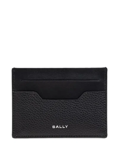 Bally Logo-detail Leather Card Holder In Black
