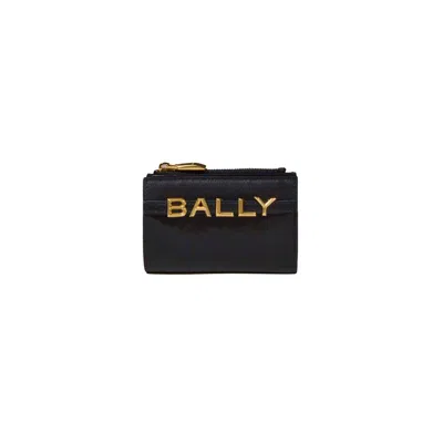 BALLY BALLY LOGO DETAILED ZIPPED WALLET