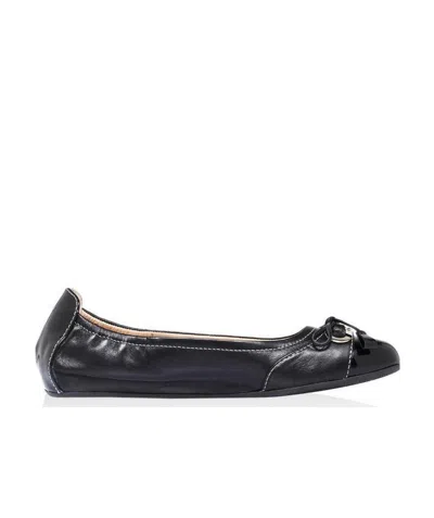 Bally Logo Details Ballet Shoes In Black