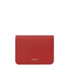 Bally Logo Details Card Bag In Red