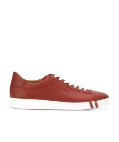 Bally Logo Details Casual Sports Shoes In Brown