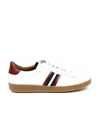 Bally Logo Details Casual Sports Shoes In White