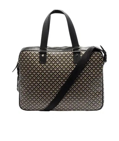 Bally Logo Details Handbag In Black