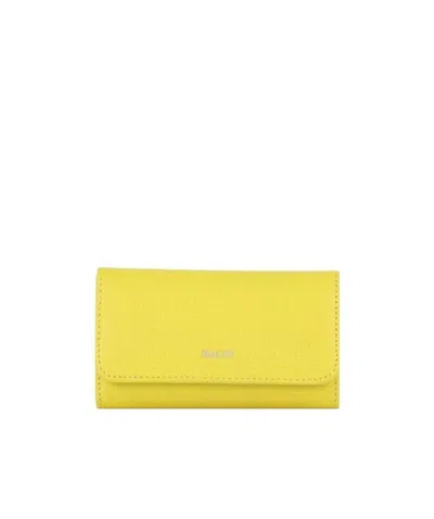 Bally Logo Details Key Bag In Yellow