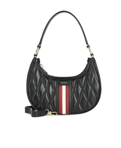 Bally Logo Details Shoulder Bag In Black