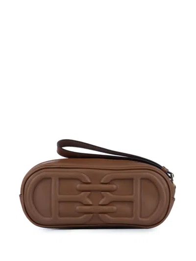 BALLY LOGO-EMBOSSED CLUTCH BAG
