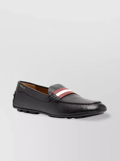 Bally Logo Embossed Leather Loafers