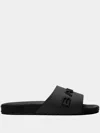 Bally Logo-embossed Slides In Black