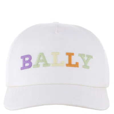 Bally Logo Embroidered Baseball Cap In White