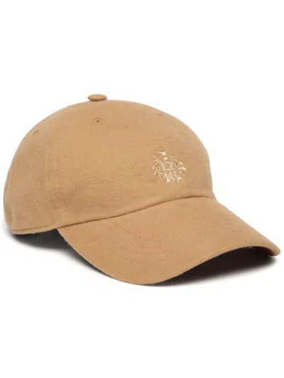Bally Logo-embroidered Cap In Neutrals