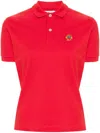 Bally Logo-embroidered Cotton Polo Top In Red