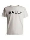 Bally Logo-embroidered Cotton T-shirt In White