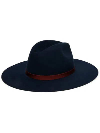 Bally Logo-embroidered Fedora In Blue