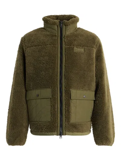 Bally Logo-embroidered Jacket In Green