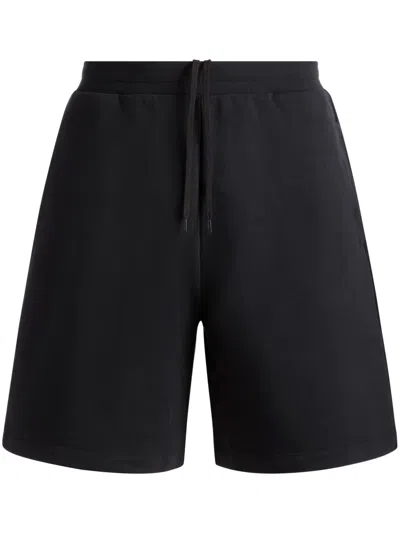 Bally Logo-embroidered Organic Cotton Shorts In Black