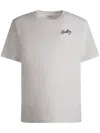 Bally Logo-embroidered Organic Cotton T-shirt In Gray