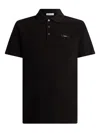 Bally Logo-embroidered Ribbon-detail Polo Shirt In Black