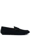 Bally Logo-embroidered Round-toe Loafers In Black