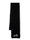 Bally Logo-embroidered Scarf In Blue