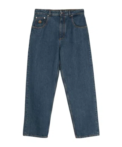 BALLY BALLY LOGO EMBROIDERED STRAIGHT-LEG JEANS