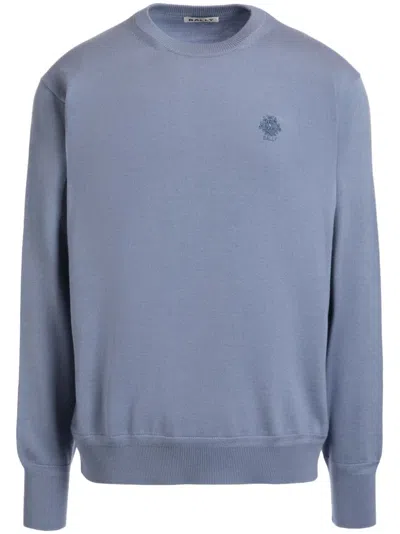 Bally Pullover Mit Logo-stickerei In Blau
