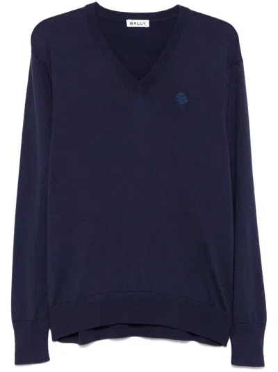 BALLY LOGO-EMBROIDERED SWEATER