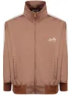 Bally Logo-embroidered Bomber Jacket In Brown