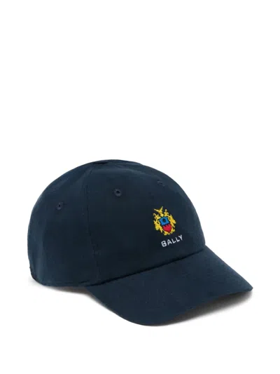 Bally Logo-embroidery Baseball Hat In Blue