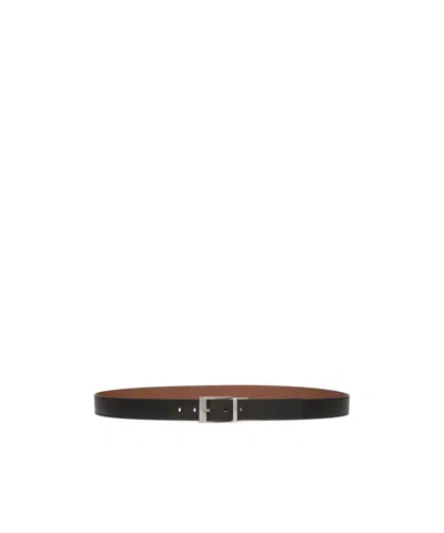 Bally Logo Engraved Belt In Black
