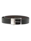 Bally Logo-engraved Leather Belt In Black