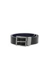 Bally Logo Engraved Reversible Belt In Black