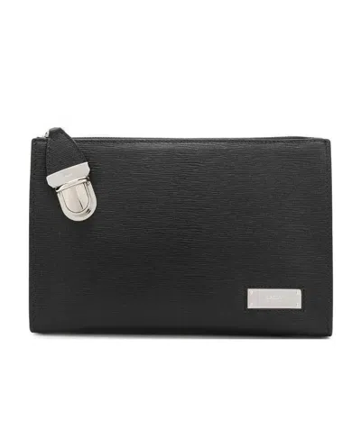 Bally Logo Hand-held Bag In Black