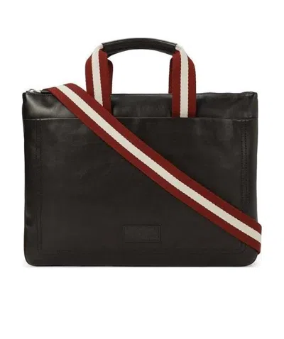 Bally Logo Handbag In Black