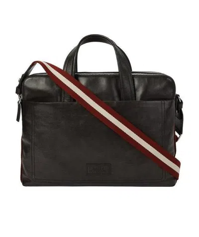 Bally Logo Handbag In Black