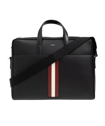 Bally Logo Handbag In Black