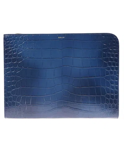 Bally Logo Handbag In Blue