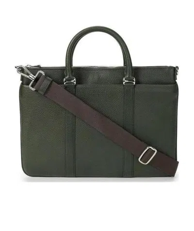 Bally Logo Handbag In Green