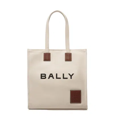 Bally Logo Handbag In Nude