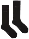 Bally Logo-intarsia Socks In Blue