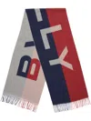 Bally Jacquard-logo Scarf In Blau