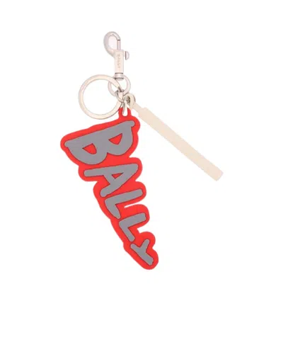 Bally Logo Key Chain In Red