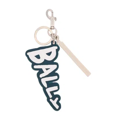 Bally Logo Key Chain In White