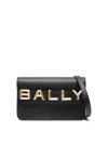 Bally Logo Leather Crossbody Bag In Black