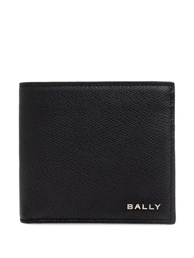Bally Logo Leather Wallet In Black