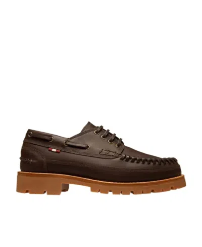 Bally Logo Leisure Business Shoes In Brown