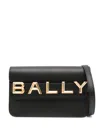 Bally Logo Leather Crossbody Bag In Black