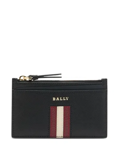 Bally Logo-lettering Leather Card Holder In Black