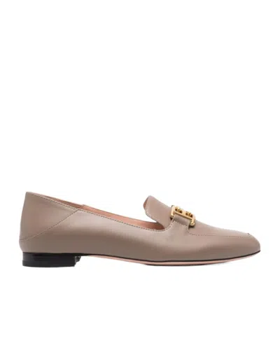 Bally Logo Love Shoes In Brown